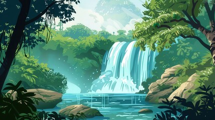 A majestic waterfall in a protected national park, illustrating natural beauty worth preserving.