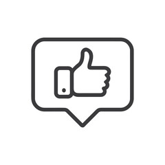 thumbs up line icon