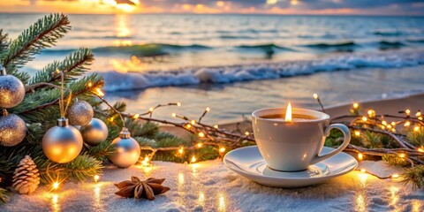 Fototapeta premium christmas still life with candles