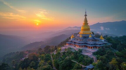 Phra That Doi Kong Mu Temple the most favourite place for tourist visit at Mae Hong Son Province