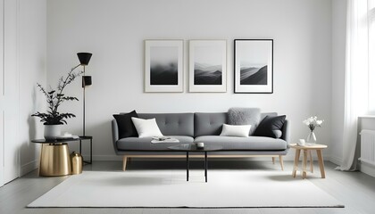 Photo interior modern design room 3d illustration