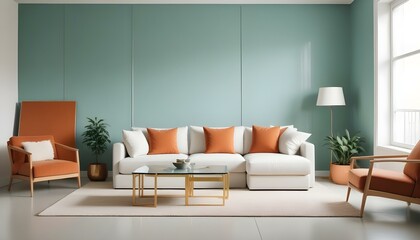 Photo interior modern design room 3d illustration