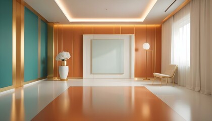 Photo interior modern design room 3d illustration