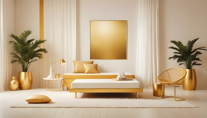 Photo interior modern design room 3d illustration