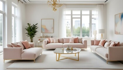 Fototapeta premium Photo interior modern design room 3d illustration