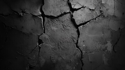 Cracked Black Wall Texture
