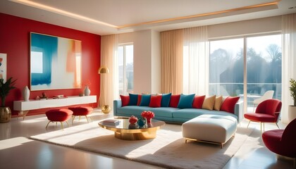 Photo interior modern design room 3d illustration