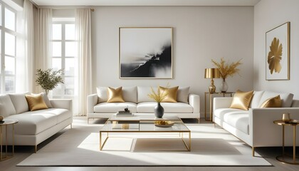 Photo interior modern design room 3d illustration