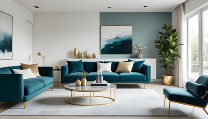 Photo interior modern design room 3d illustration