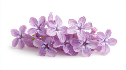  A Close-up of Lilac flowers Isolated on white background.