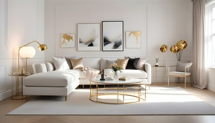 Photo interior modern design room 3d illustration