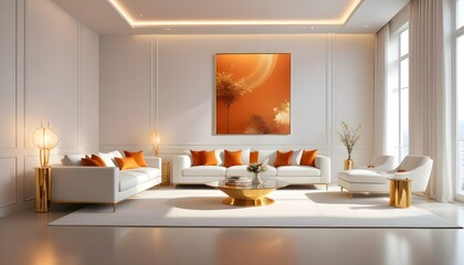 Photo interior modern design room 3d illustration