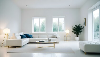 Fototapeta premium Photo interior modern design room 3d illustration