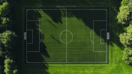 Aerial View of a Soccer Field.