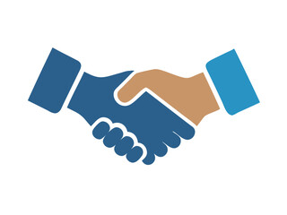 Handshake vector illustration of two businessmen shaking hands in a business deal