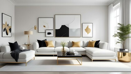 Photo interior modern design room 3d illustration