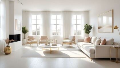 Fototapeta premium Photo interior modern design room 3d illustration