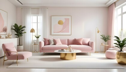 Photo interior modern design room 3d illustration