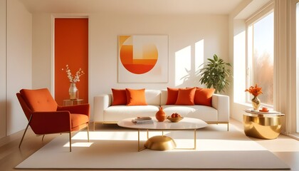 Fototapeta premium Photo interior modern design room 3d illustration