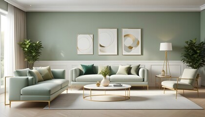 Photo interior modern design room 3d illustration