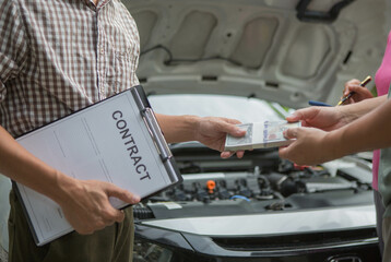 Fototapeta premium Car insurance protects against financial loss from accidents or theft. Car law governs vehicle operation and safety standards. Insurance claims involve seeking compensation for damages.