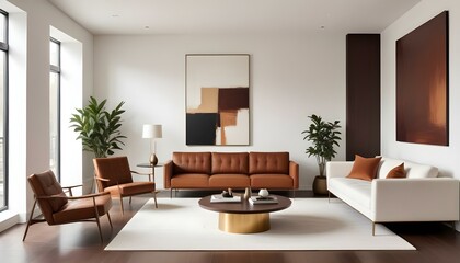 Photo interior modern design room 3d illustration