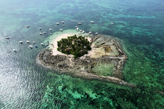 Heart shaped island in the Philippines