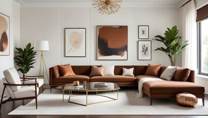 Photo interior modern design room 3d illustration