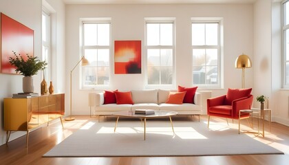 Fototapeta premium Photo interior modern design room 3d illustration