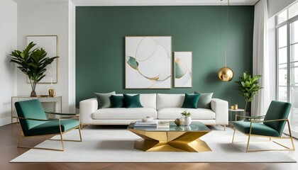 Photo interior modern design room 3d illustration