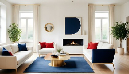 Fototapeta premium Photo interior modern design room 3d illustration