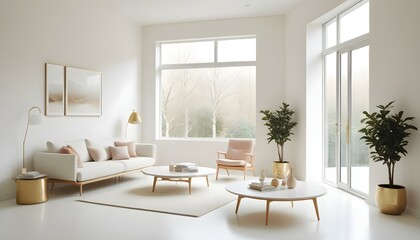 Fototapeta premium Photo interior modern design room 3d illustration