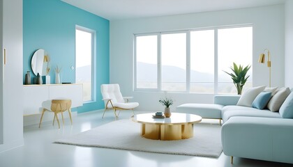 Photo interior modern design room 3d illustration