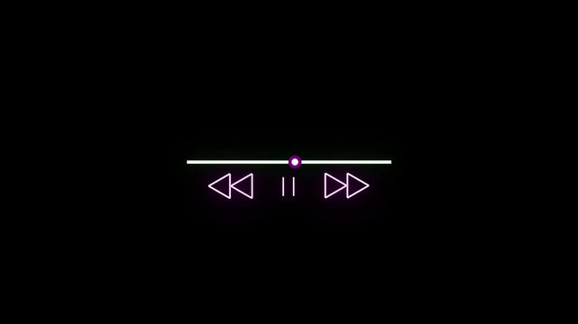 Music Player Scroll Bar Button with Audio Reactor &ndash; Music Timeline or Video Track Player Icon