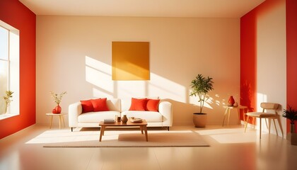 Photo interior modern design room 3d illustration