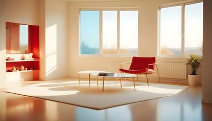 Fototapeta premium Photo interior modern design room 3d illustration