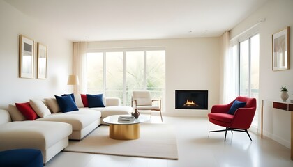 Photo interior modern design room 3d illustration