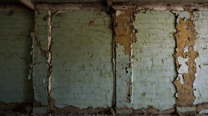 Aging Wall with Peeling Paint Texture. Generative AI