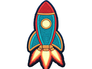 a rocket in space with stars