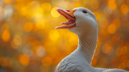 Screaming goose close up