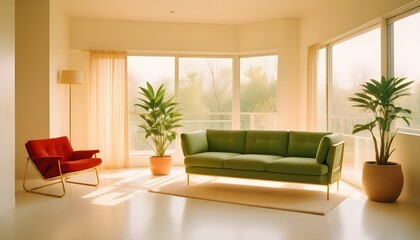 Photo interior modern design room 3d illustration