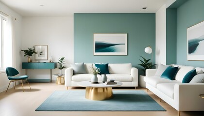 Photo interior modern design room 3d illustration