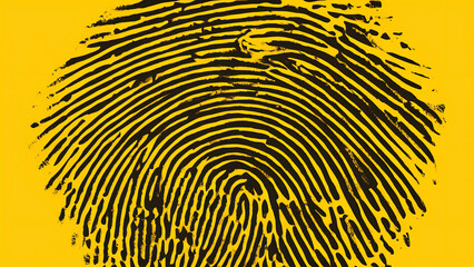 fingerprint on a yellow background