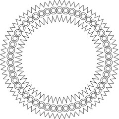 Vector sketch illustration silhouette design drawing rosette mandala ornament classic vintage ethnic traditional