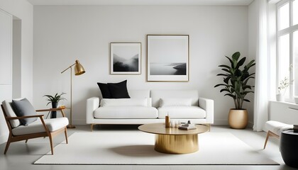 Photo interior modern design room 3d illustration