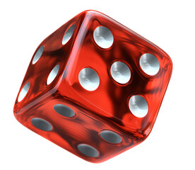 a pair of red dice - obrazy, fototapety, plakaty
