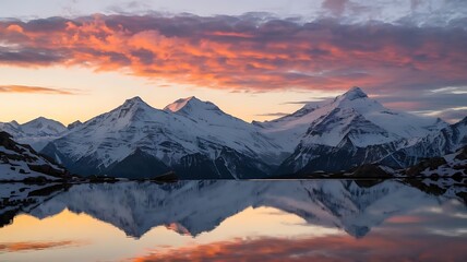 Sunset over the mountains