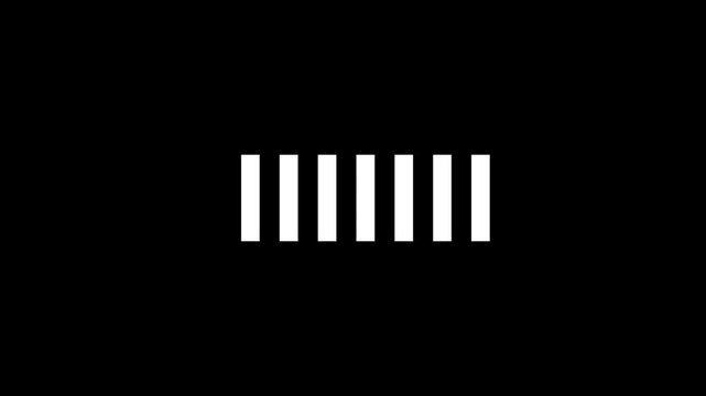 Colorful loding pixelated progress animation in black background.