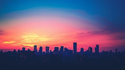 Cityscape at Sunset.