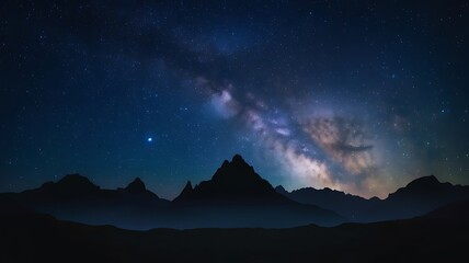 Aurora borealis in the mountains